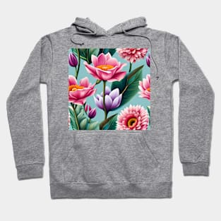 Colourful Floral Print Hoodie